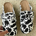 Round Toe Canvas Loafer Women's Vintage Clogs