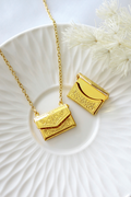24 Karat Envelope Locket Necklace