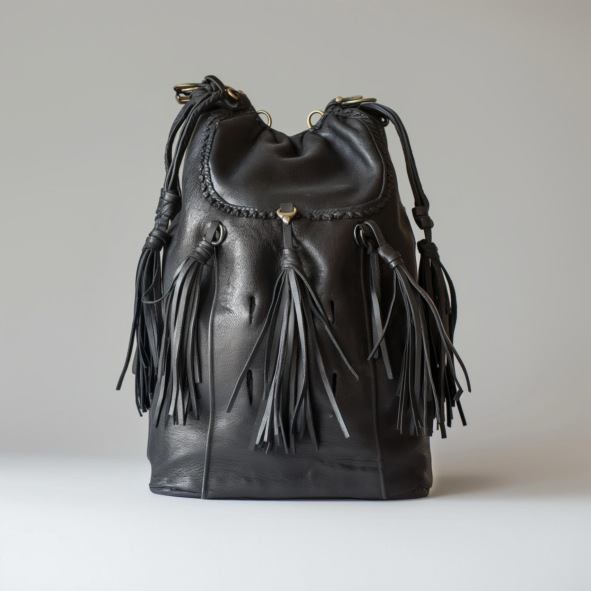 Deep Rippled Faux Leather Shoulder Bag